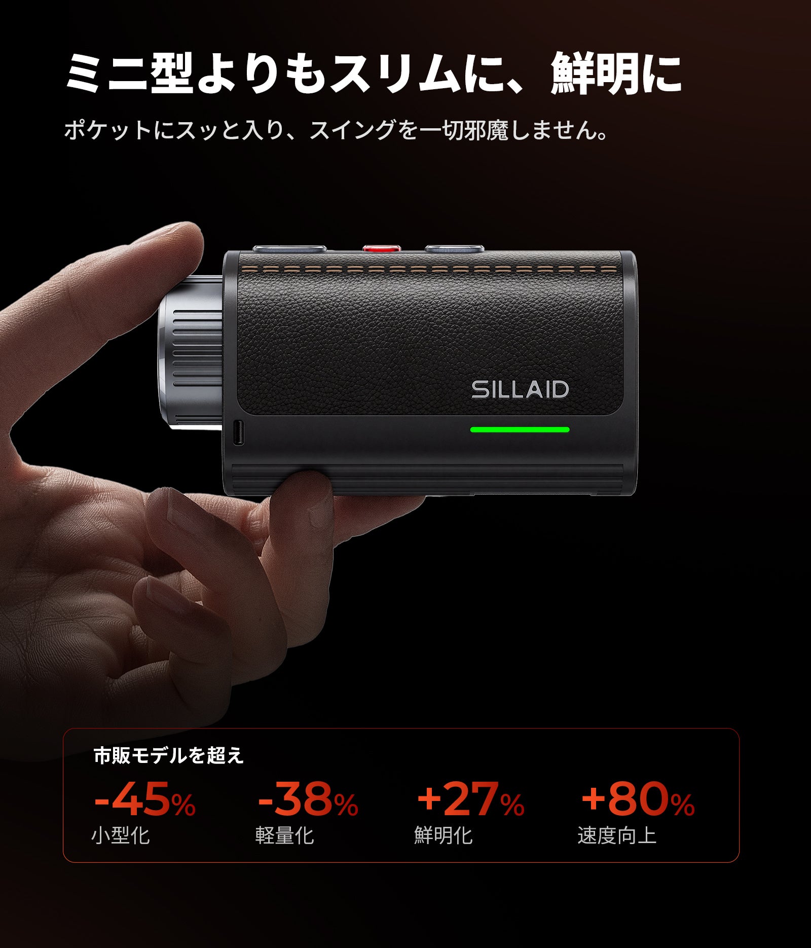 光学式手ブレ補正を極め、最速0.02秒×世界最小・最軽量※を実現。ゴルフ