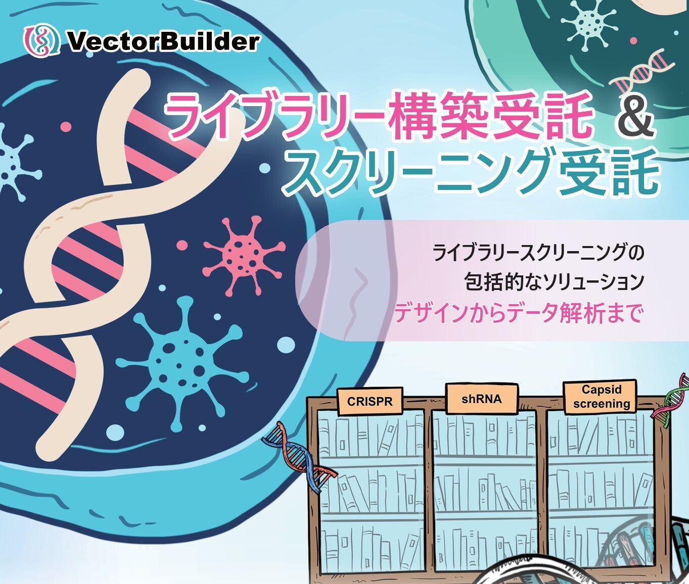 カスタムライブラリーを活用し遺伝子機能のハイスループット解析
